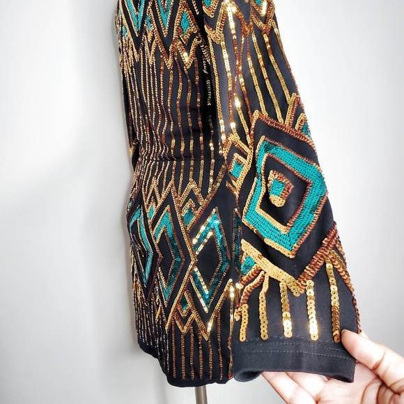 Revolve - Endeless Rose Sequin Embellished Bodycon Long Sleeve Mini Dress - Picture 6 of 14